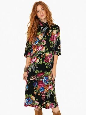 Anthropologie | Dresses | Nwt Anthropologie Printed V Neck Pleated Aline  Dress | Poshmark